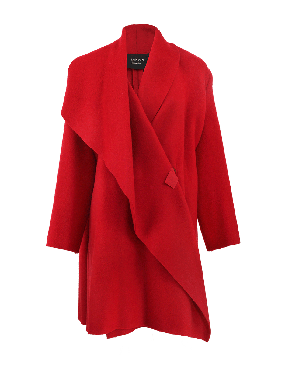 Lyst Lanvin Oversized Blanket Coat in Red