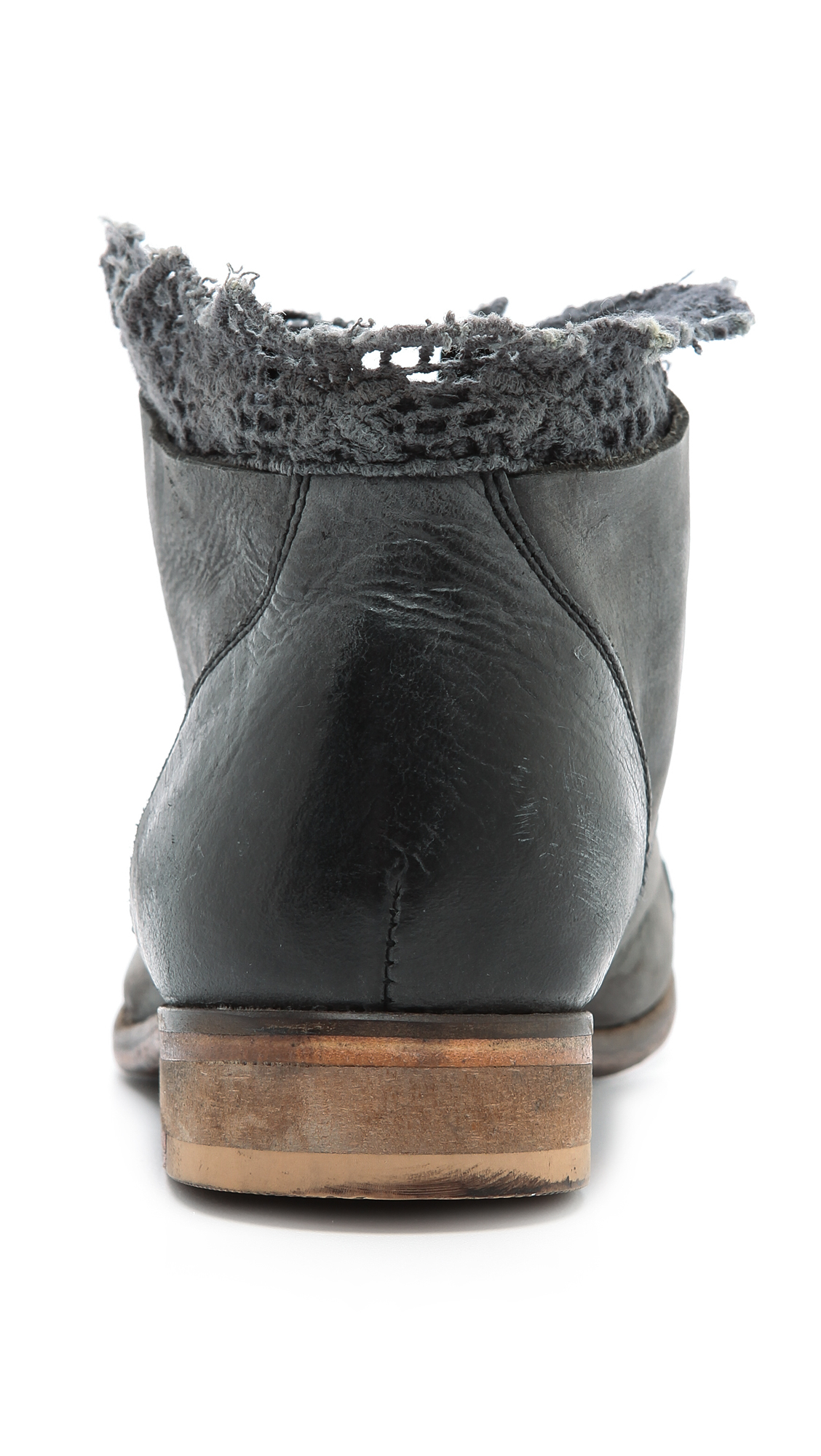 black booties with silver trim
