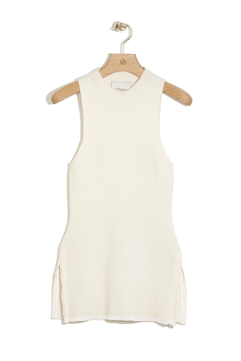 Download 3.1 Phillip Lim Ribbed Side-slit Tank Top in White - Lyst