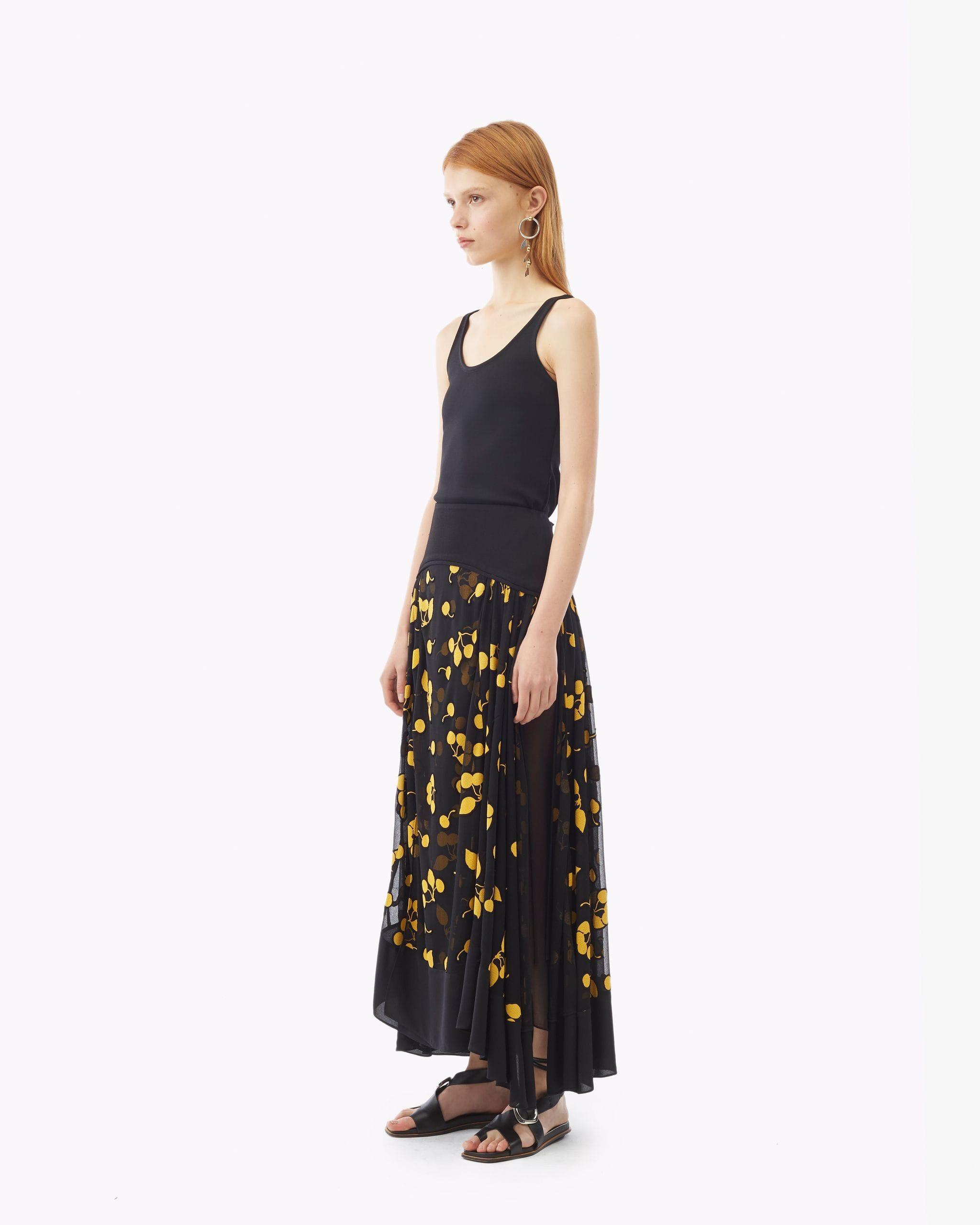 cerise maxi skirt