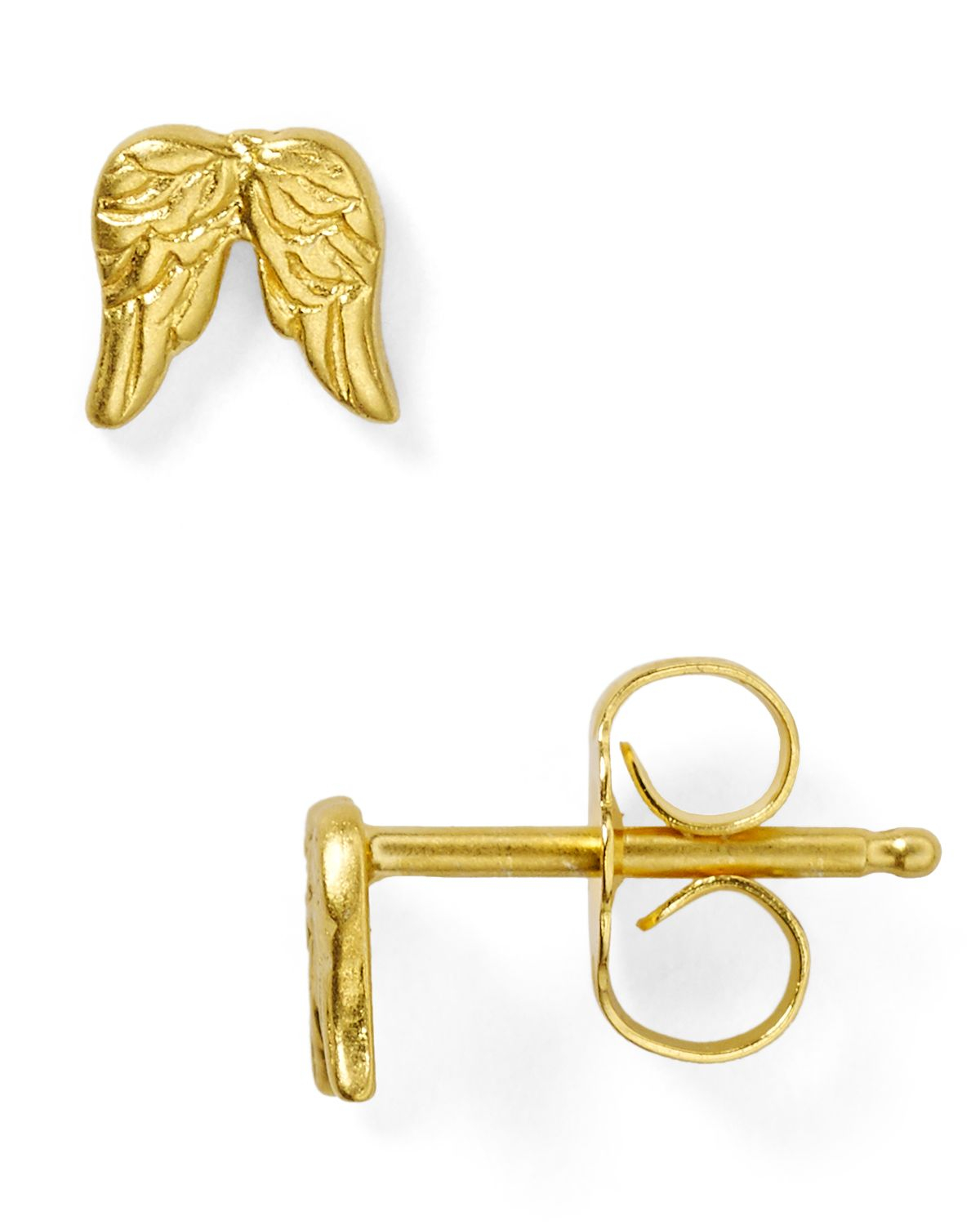 Dogeared Angel Wings Stud Earrings in Gold Lyst
