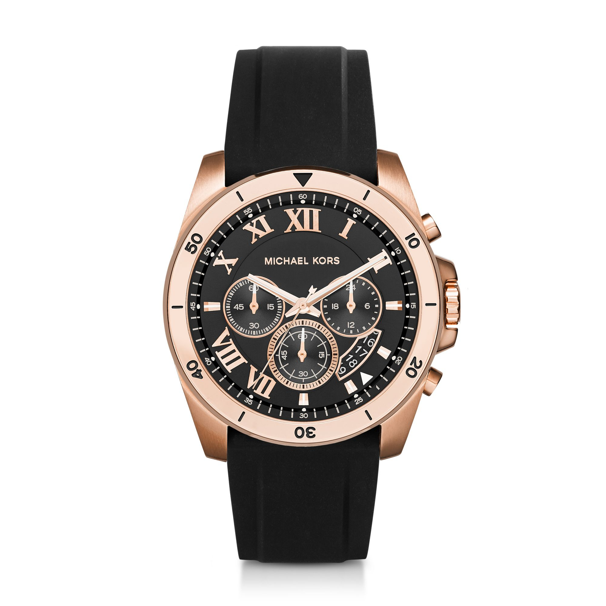 Michael Kors Brecken Gold-tone And Silicone Watch in Pink for Men - Lyst
