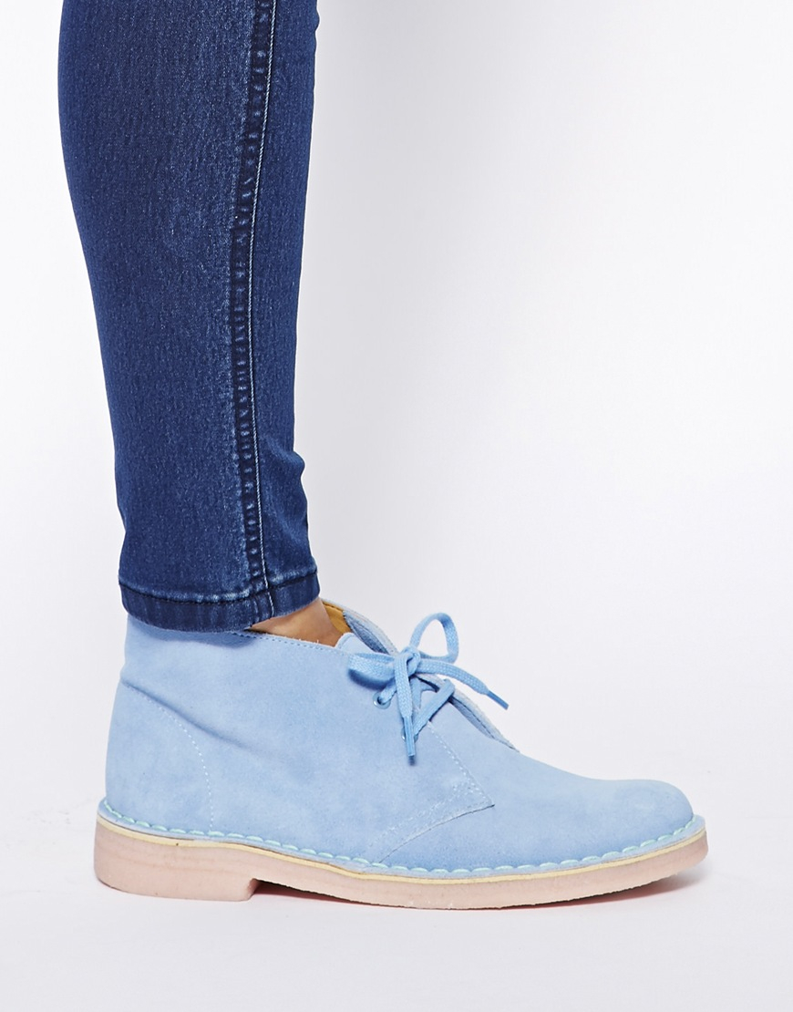 clarks blue booties