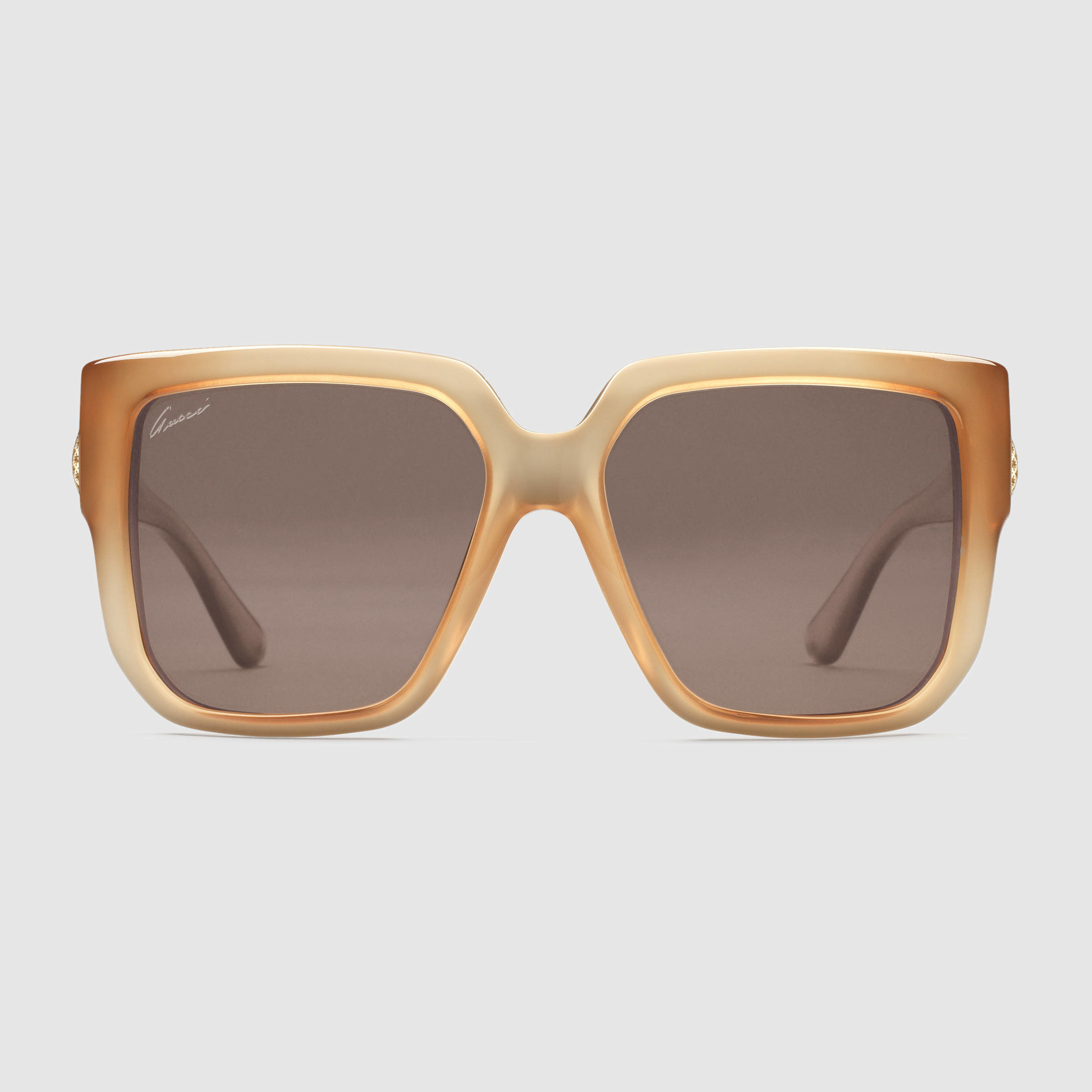 gucci 57mm square sunglasses black