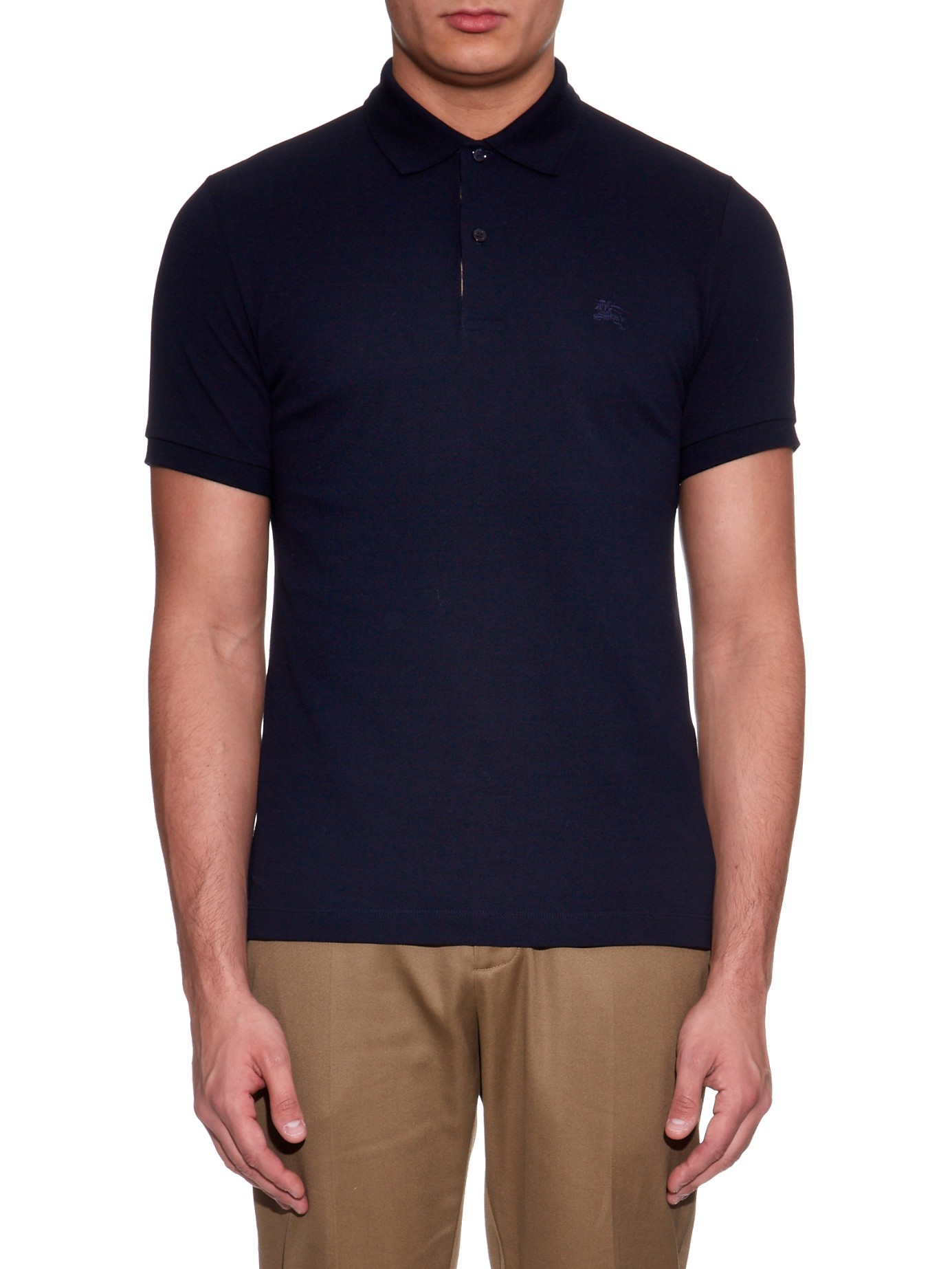 Burberry Brit Oxford Cotton Polo Shirt in Navy (Blue) for Men | Lyst