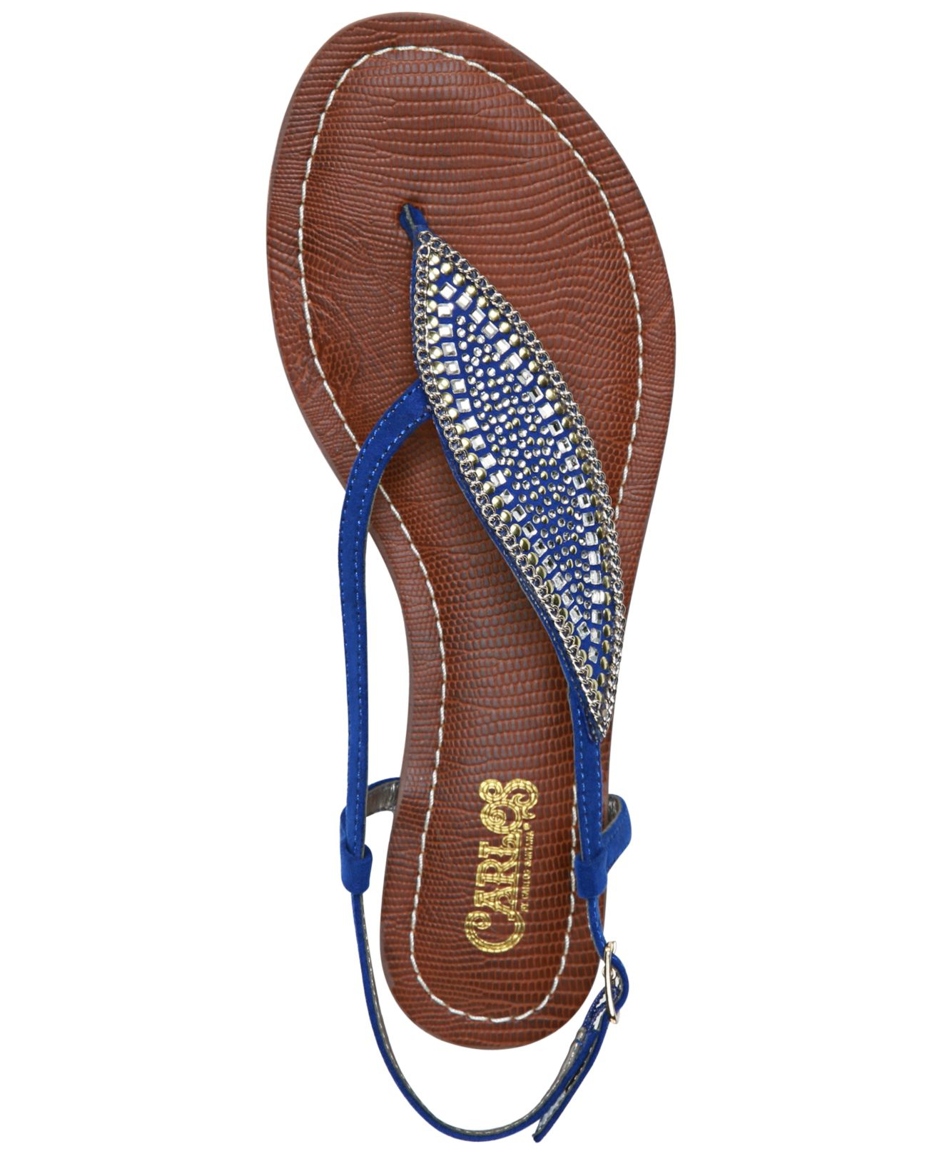 Lyst - Carlos By Carlos Santana Laverne Flat Sandals in Blue
