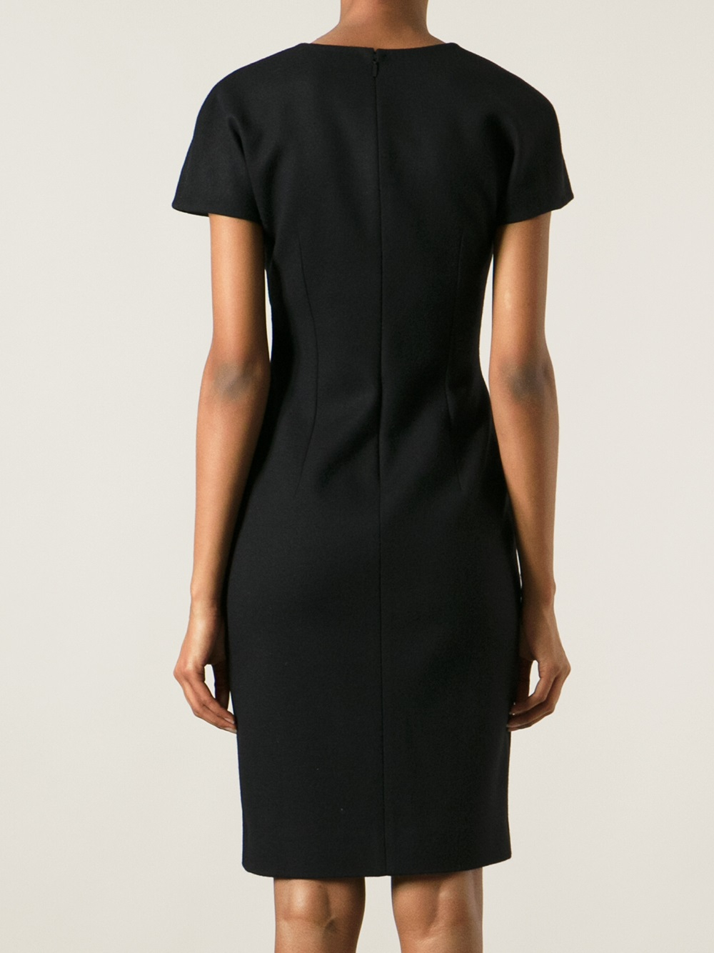 Fendi Pleated Wrap Dress in Black - Lyst