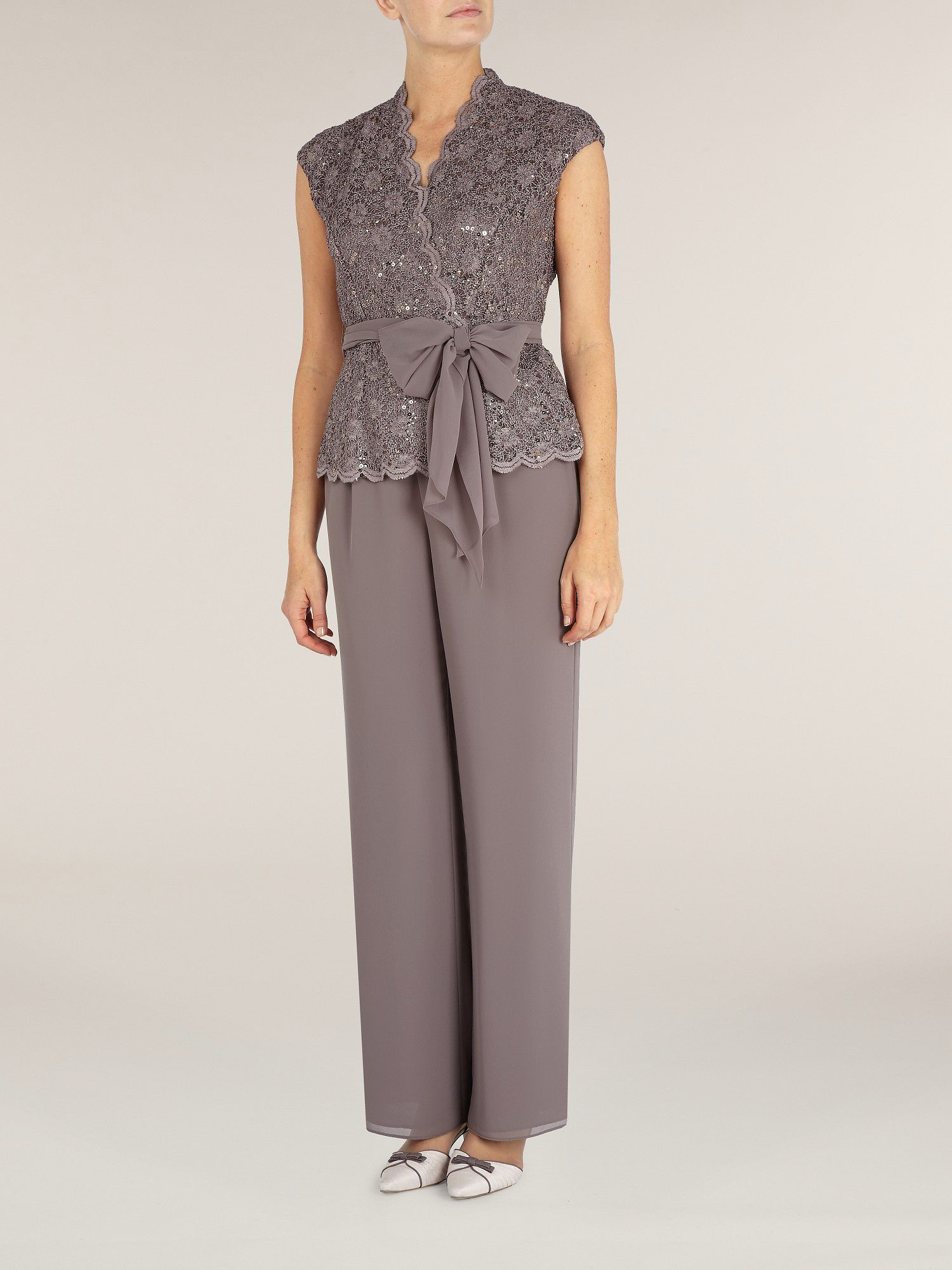 chiffon trousers and top