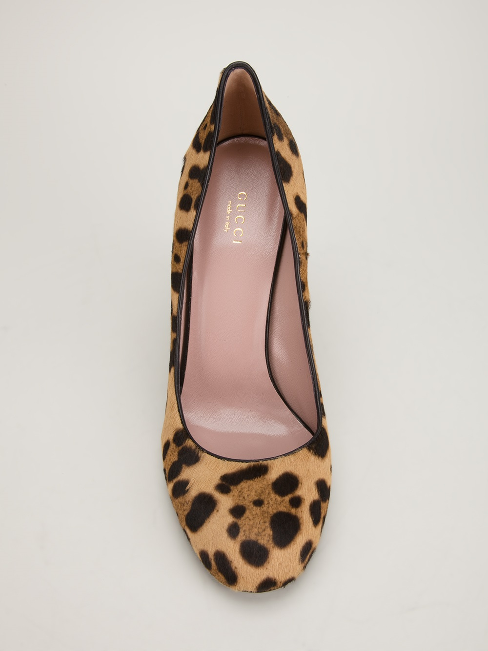 Lyst Gucci JaguarPrint Wedge Pump in Black