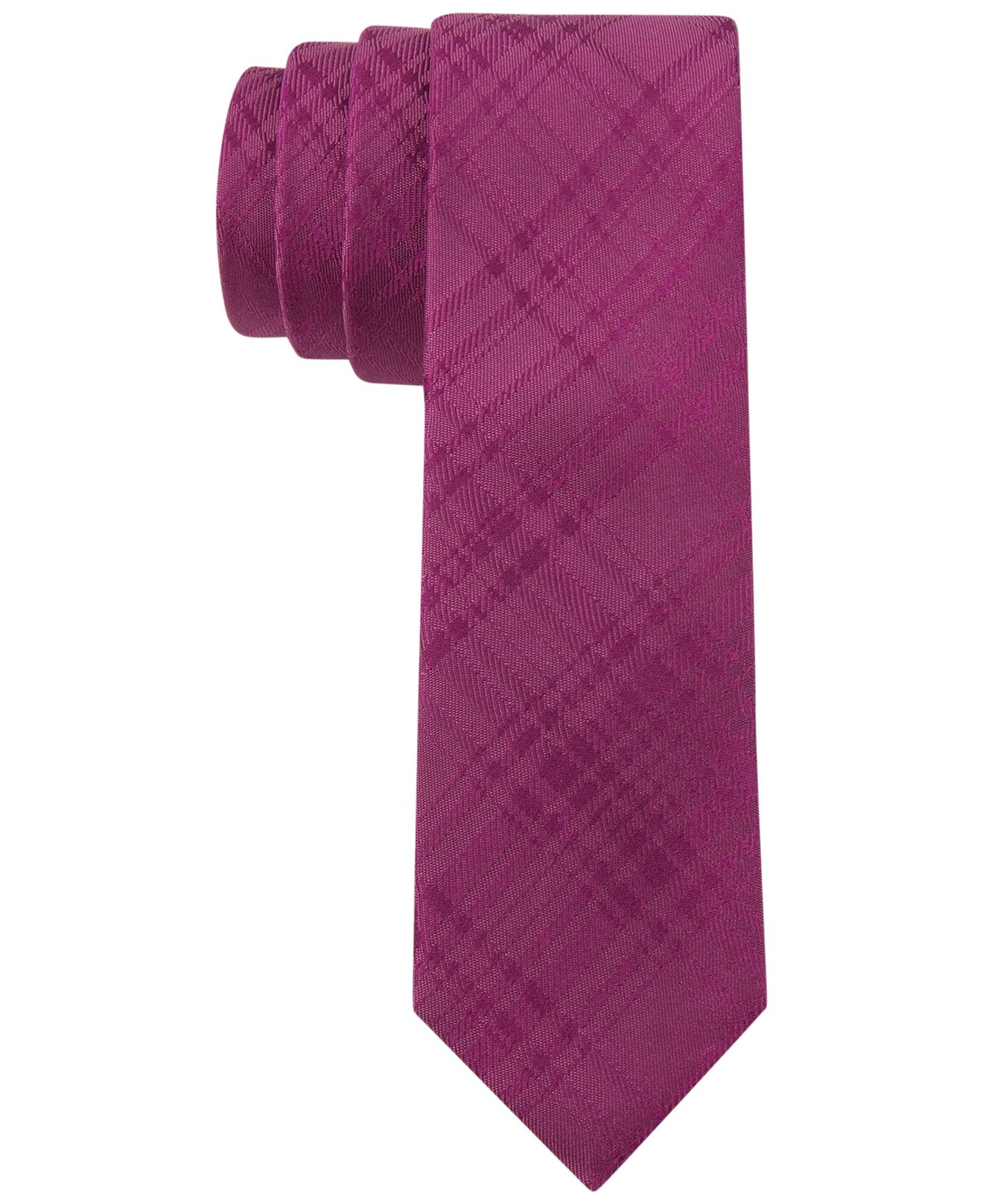 Calvin klein Mirror Plaid Skinny Tie in Purple for Men | Lyst