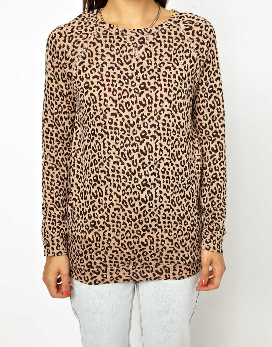 obey cheetah print sweatshirt