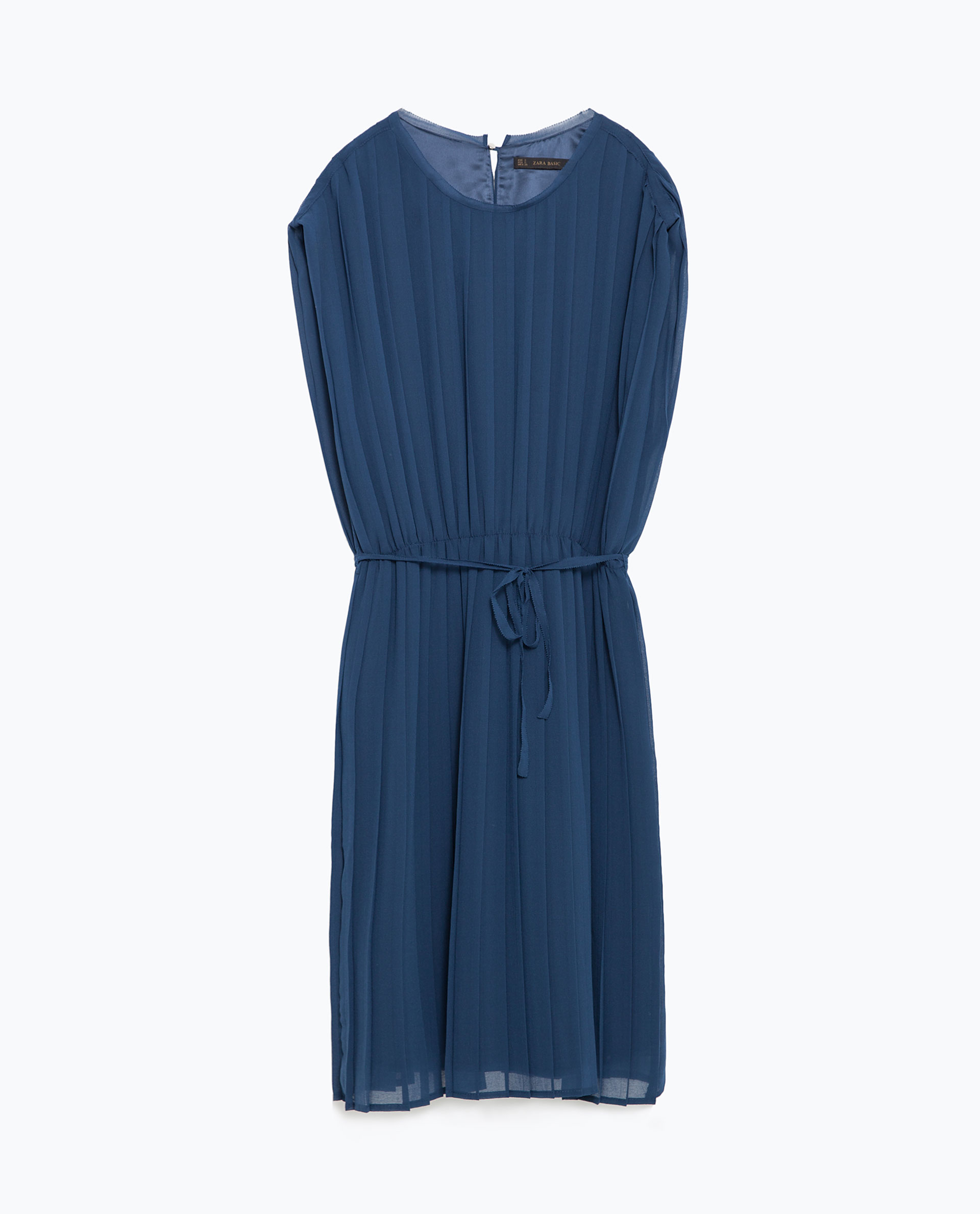 Zara Pleated Dress in Blue Lyst