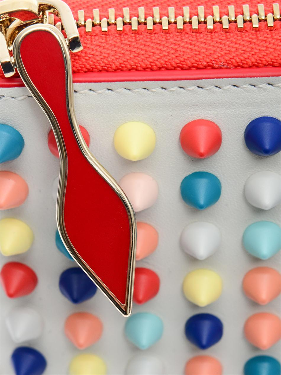 christian louboutin panettone spike studded continental wallet black