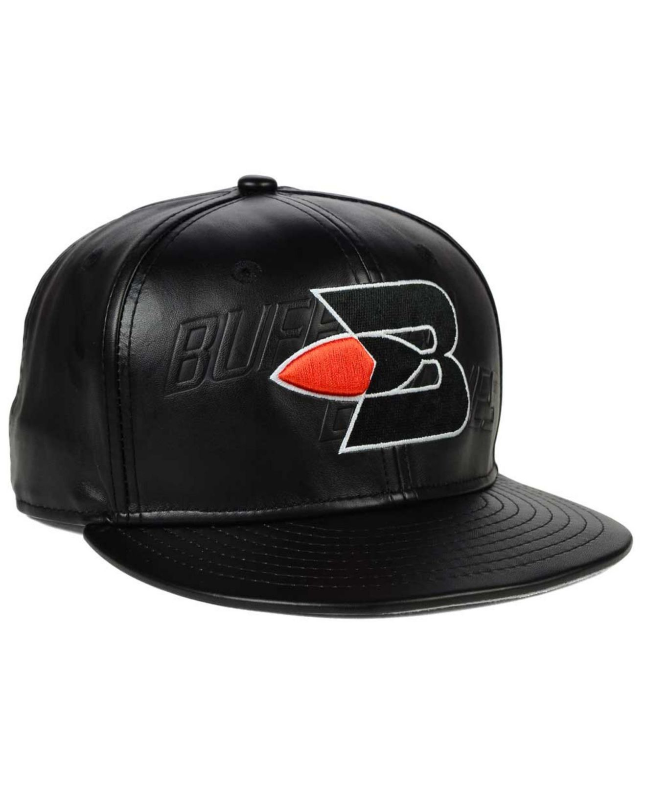 KTZ Buffalo Braves Hwc Faux Leather Shadow 9fifty Snapback Cap in Black ...