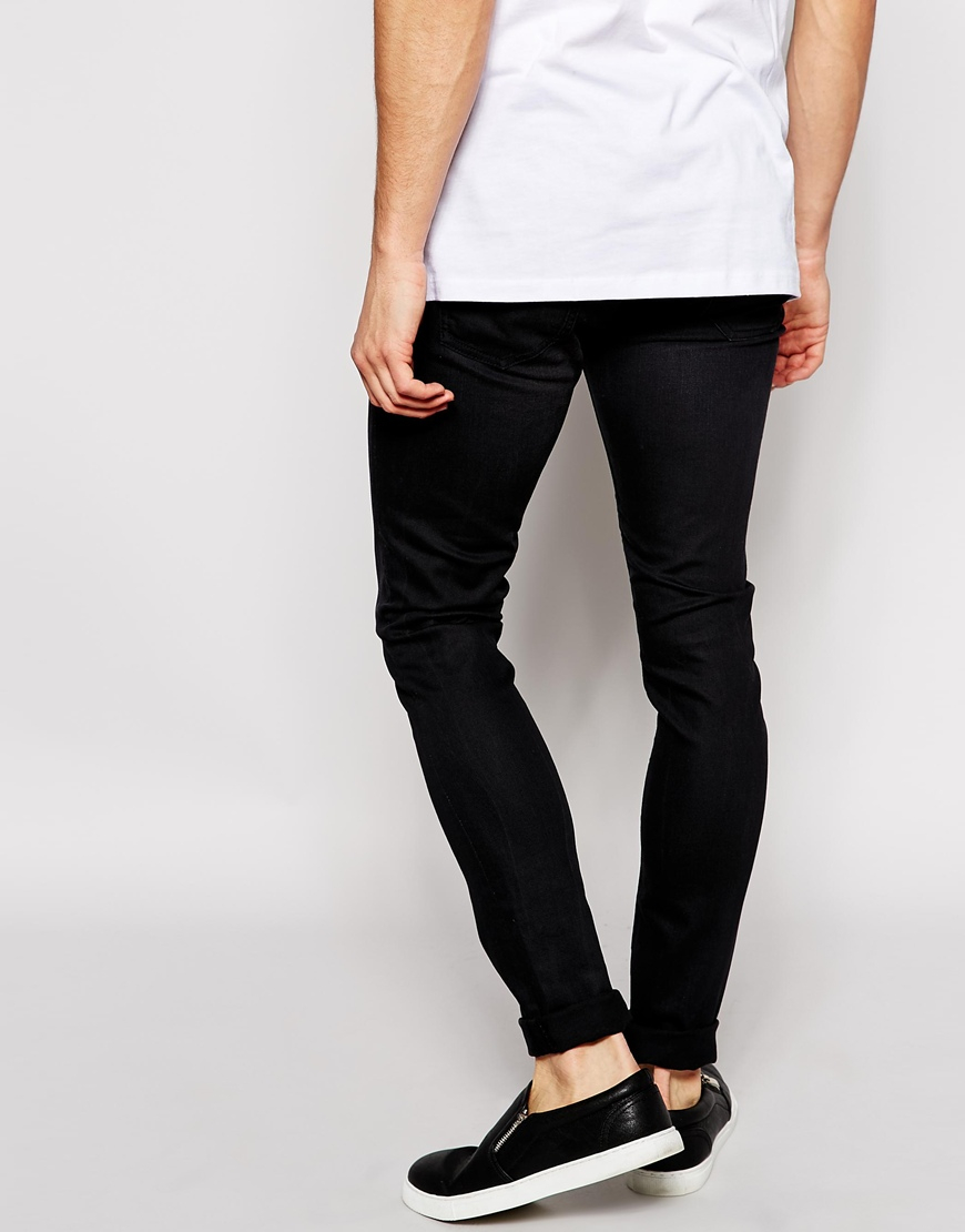 nudie jeans skinny lin black black