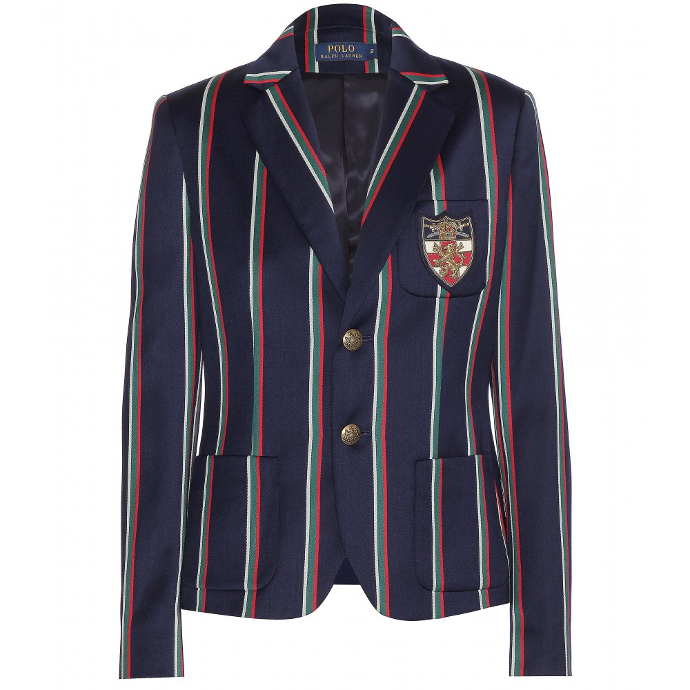 Polo ralph lauren Wool and Cottonblend Cricket Jacket in Blue Lyst