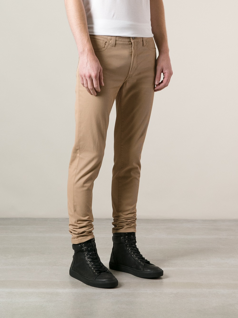 beige jeans mens skinny