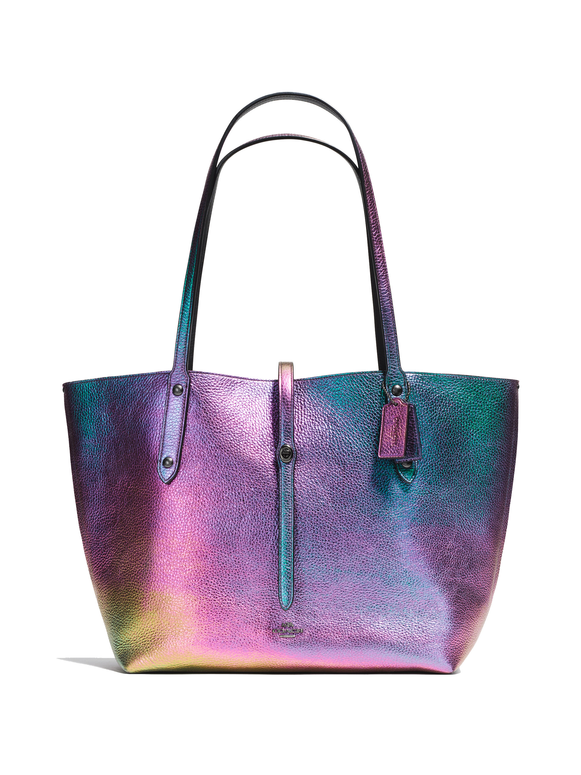 Lyst - Coach Iridescent Leather Market Tote