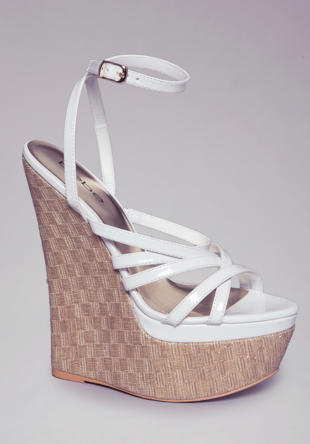 white strap wedges