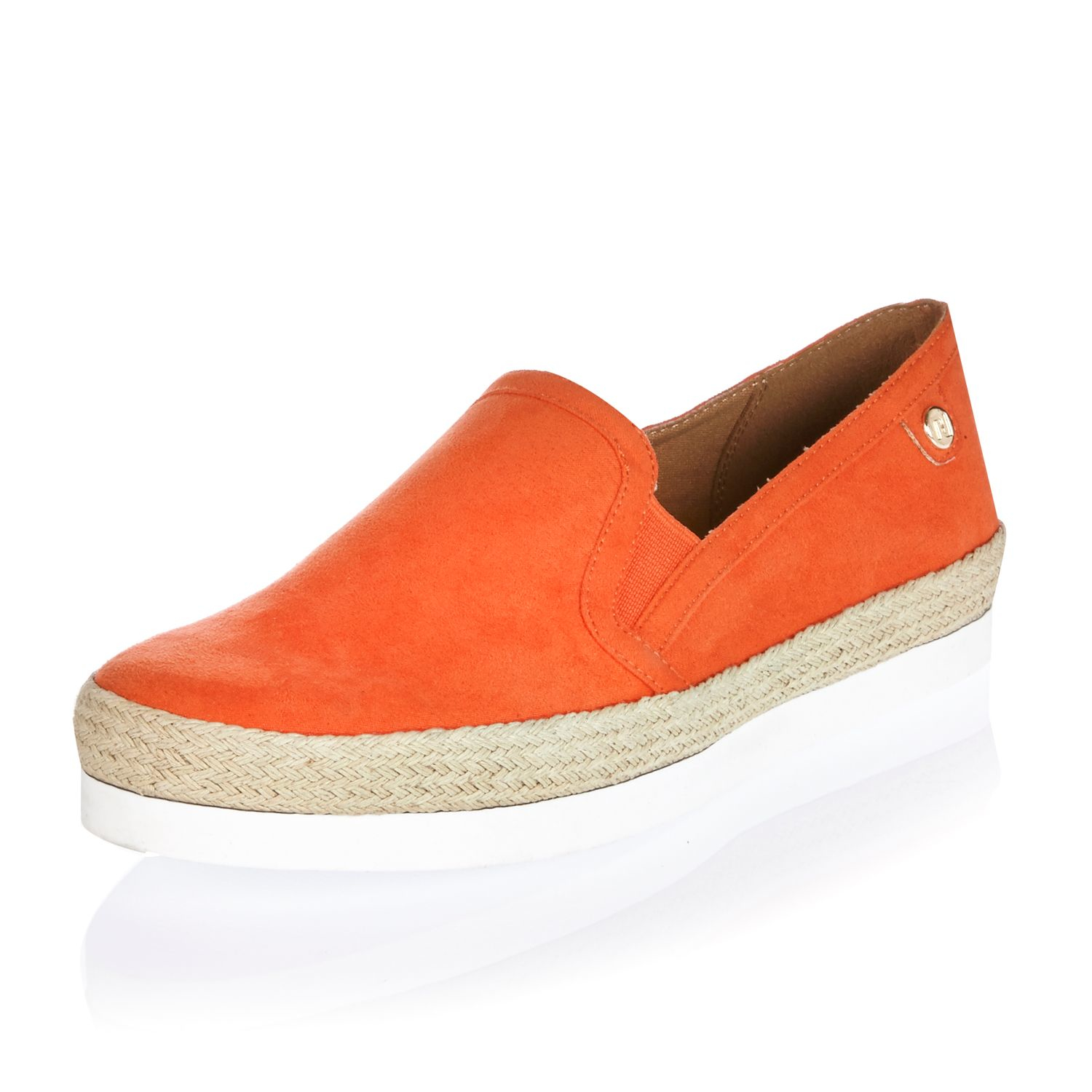 Lyst River Island Orange Espadrille Plimsolls in Orange
