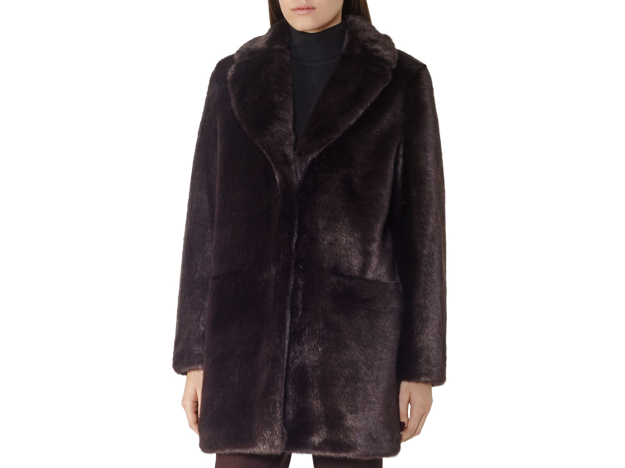 Faux fur coat reiss clearance
