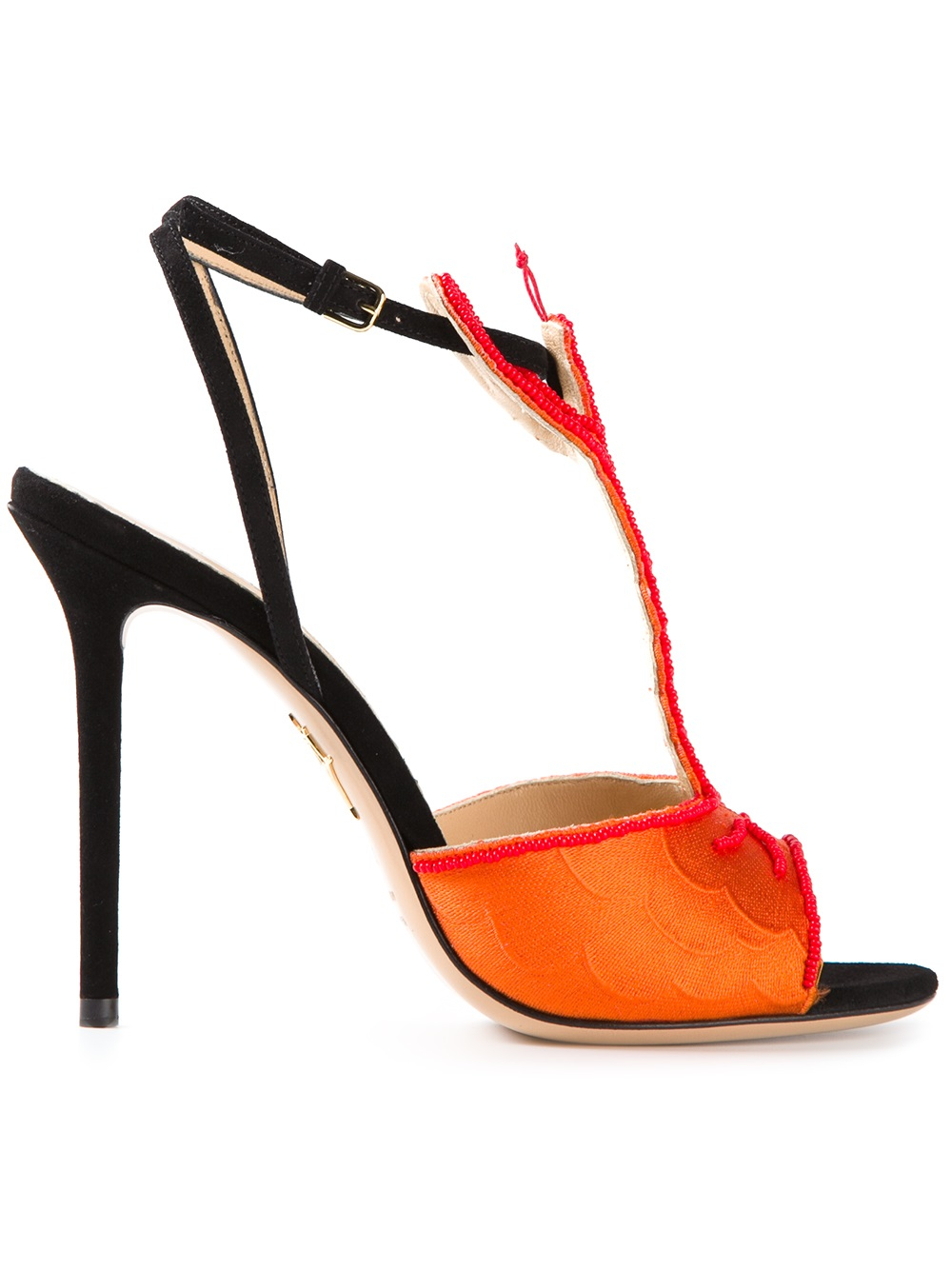 Charlotte Olympia 'Elsa Lobster' Sandals in Yellow & Orange (Orange) - Lyst