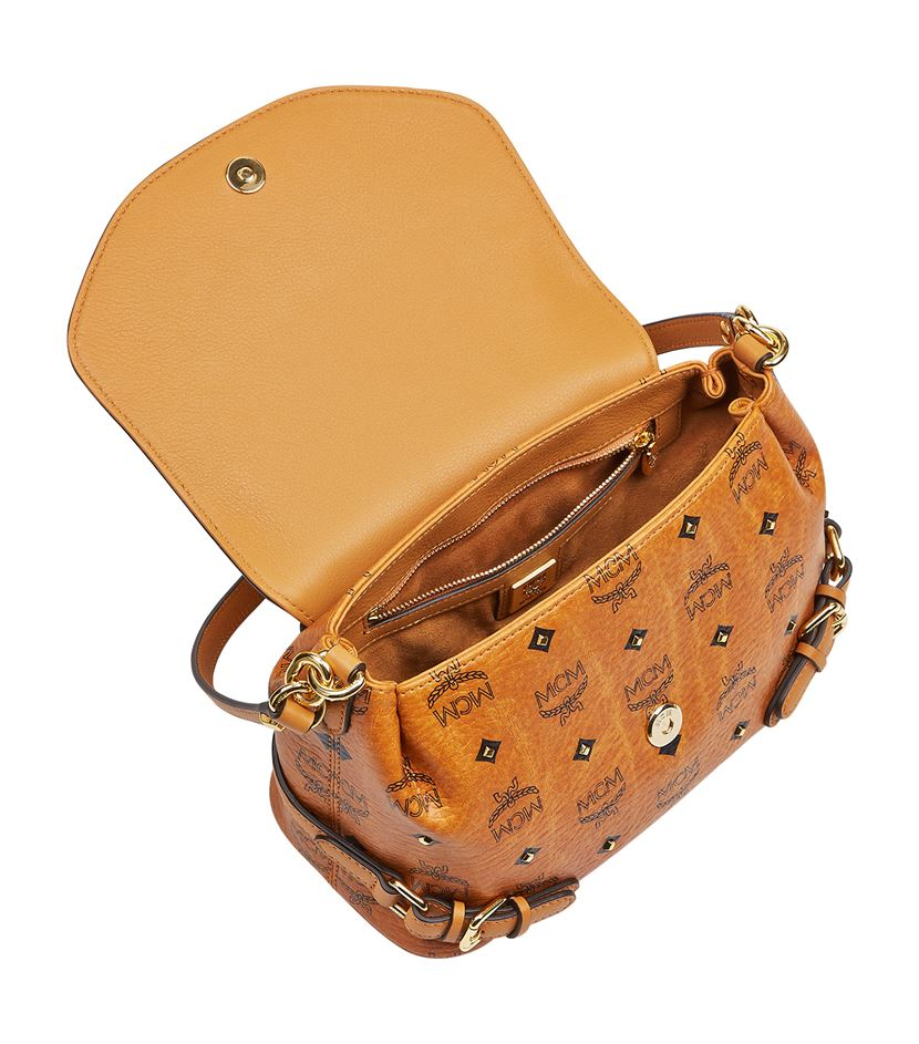 Mcm gold visetos crossbody sale