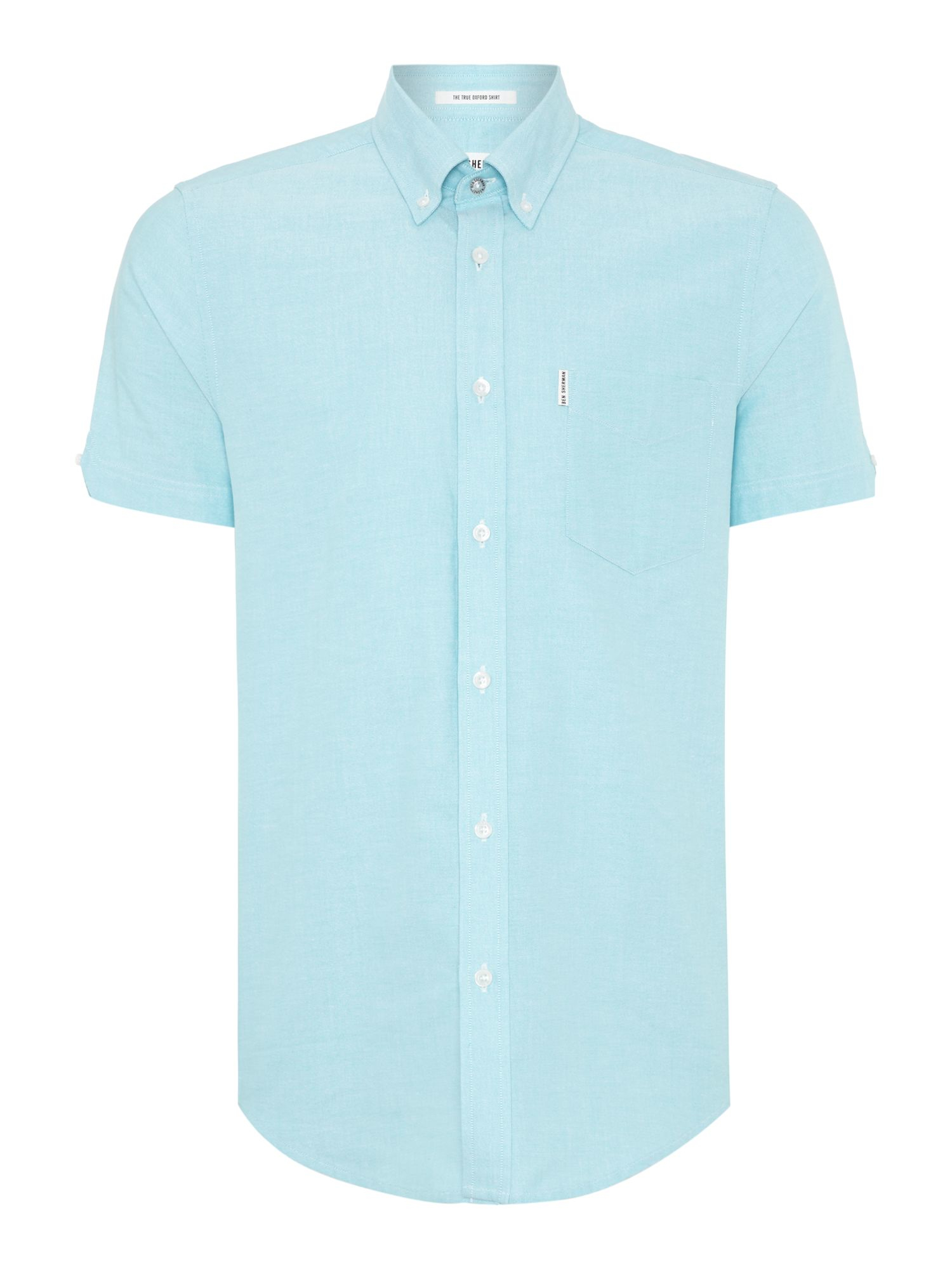 Ben Sherman Classic Oxford Short Sleeved Shirt in Blue for Men (Light ...