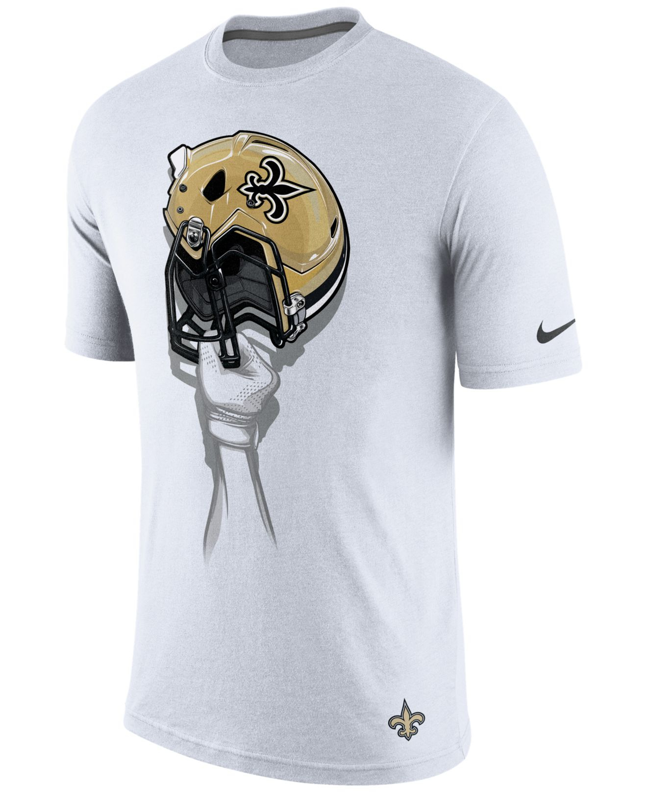 Nike Men's New Orleans Saints Helmet T-shirt in White for Men - Lyst