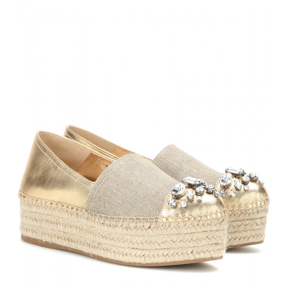 miu miu glitter espadrilles