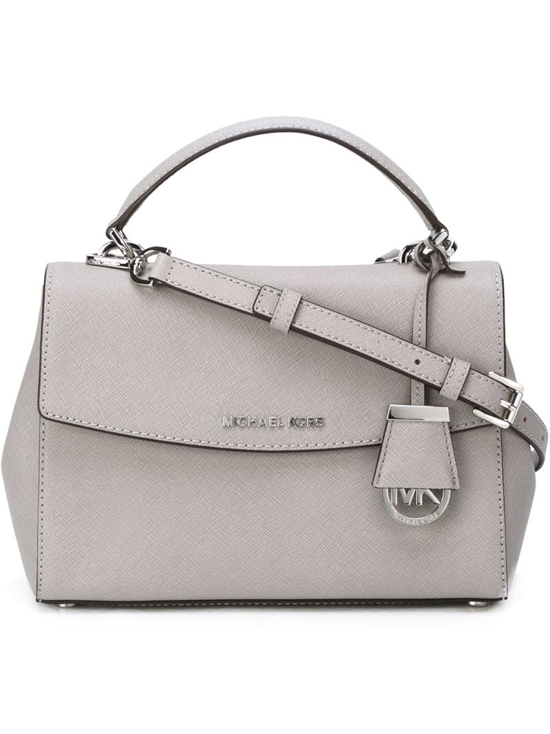 small grey michael kors purse