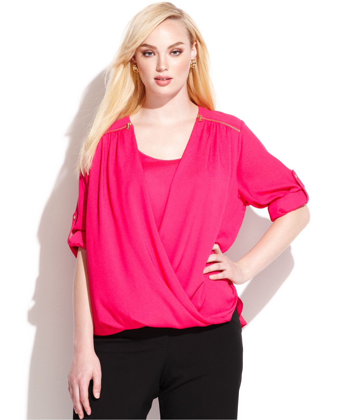 calvin klein blouses plus size