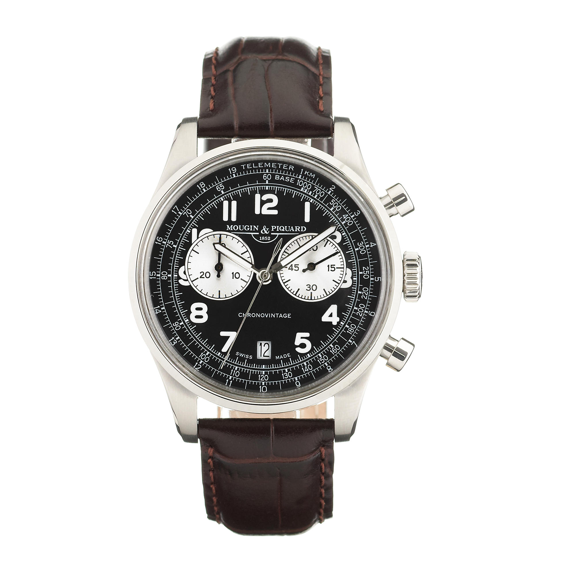 J.Crew Mougin & Piquard Chronovintage Watch in Black for Men | Lyst