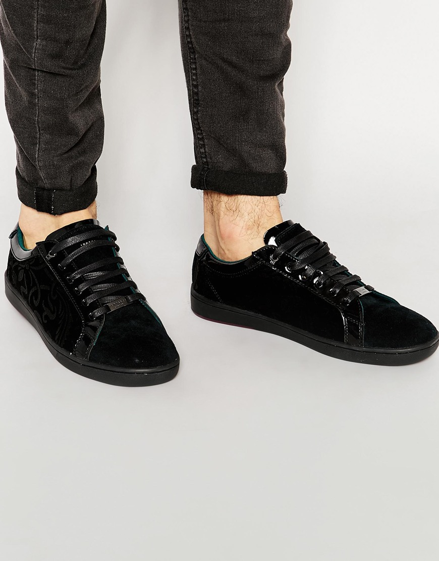 black velvet trainers