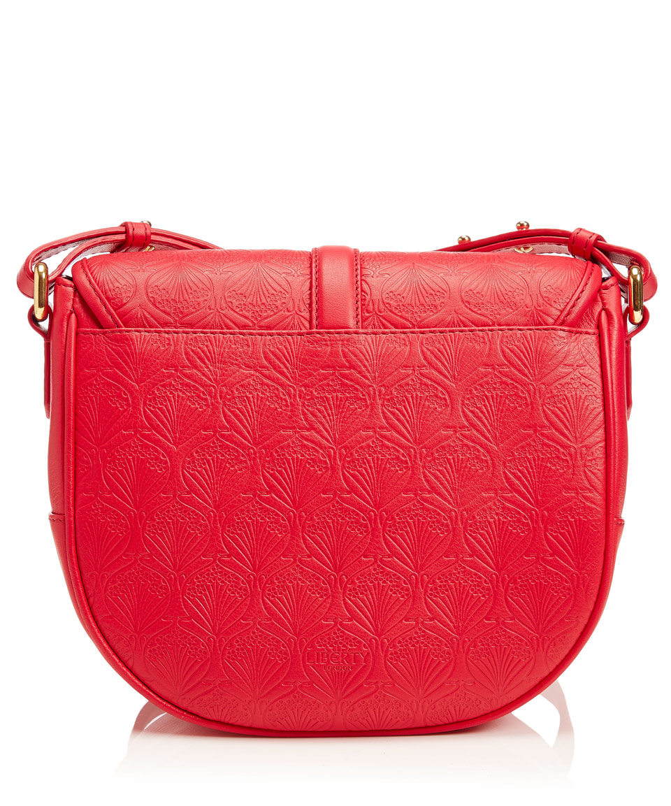 Liberty Raspberry Iphis Leather Carnaby Crossbody Bag in Red - Lyst