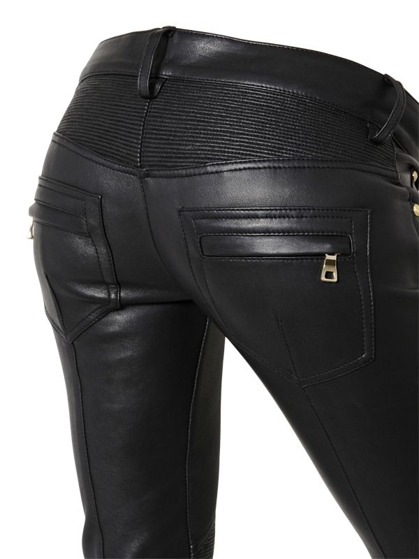 leather biker jeans womens