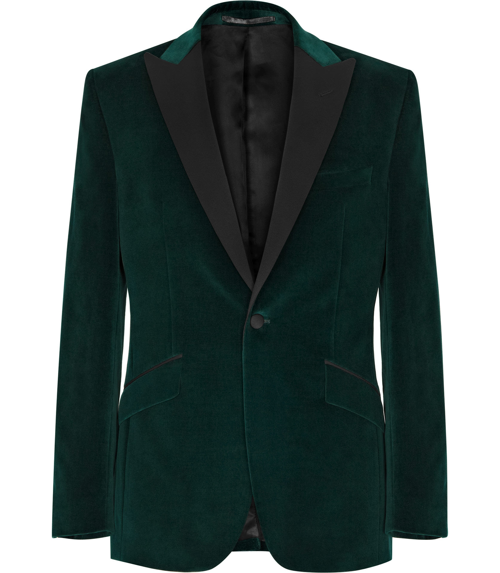 Reiss Jenson SlimFit Velvet Blazer in Dark Green (Green) for Men Lyst