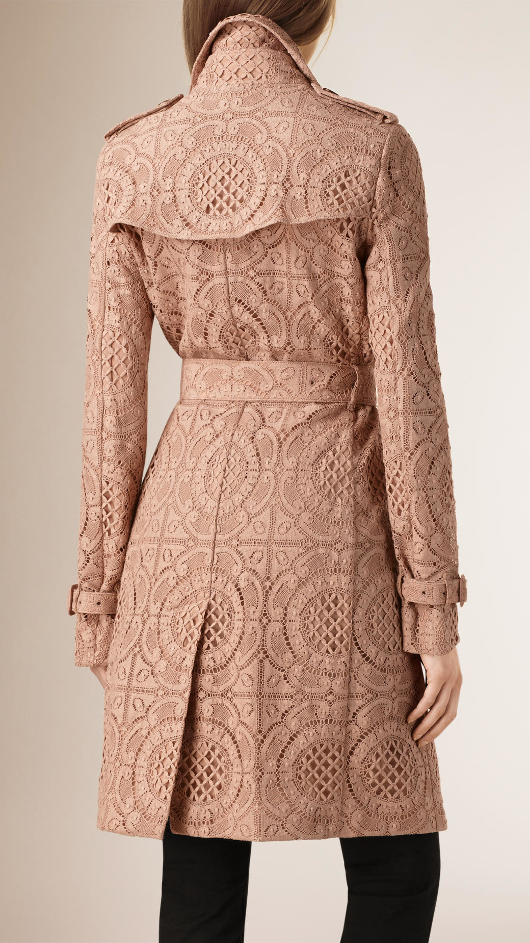 Burberry English Lace Trench Coat Nude in Natural | Lyst