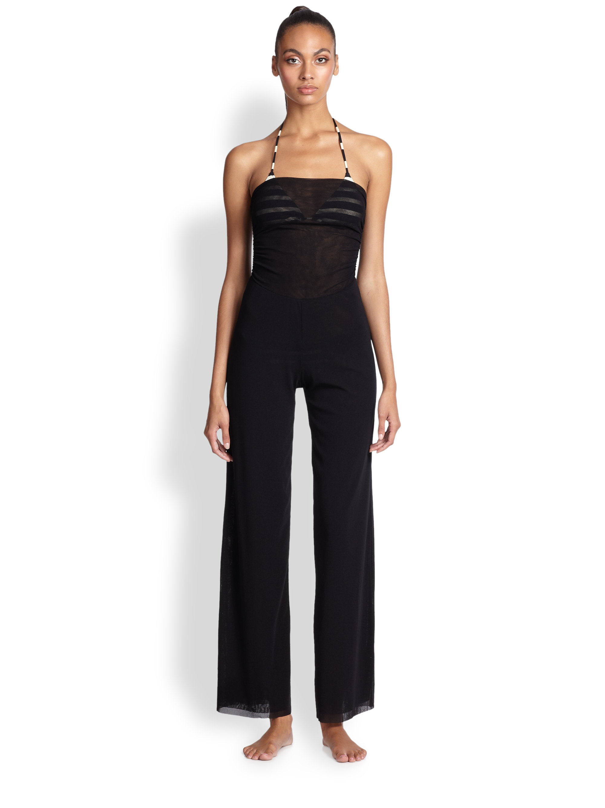 Lyst - Jean paul gaultier Convertible Palazzo Pants/jumpsuit in Black