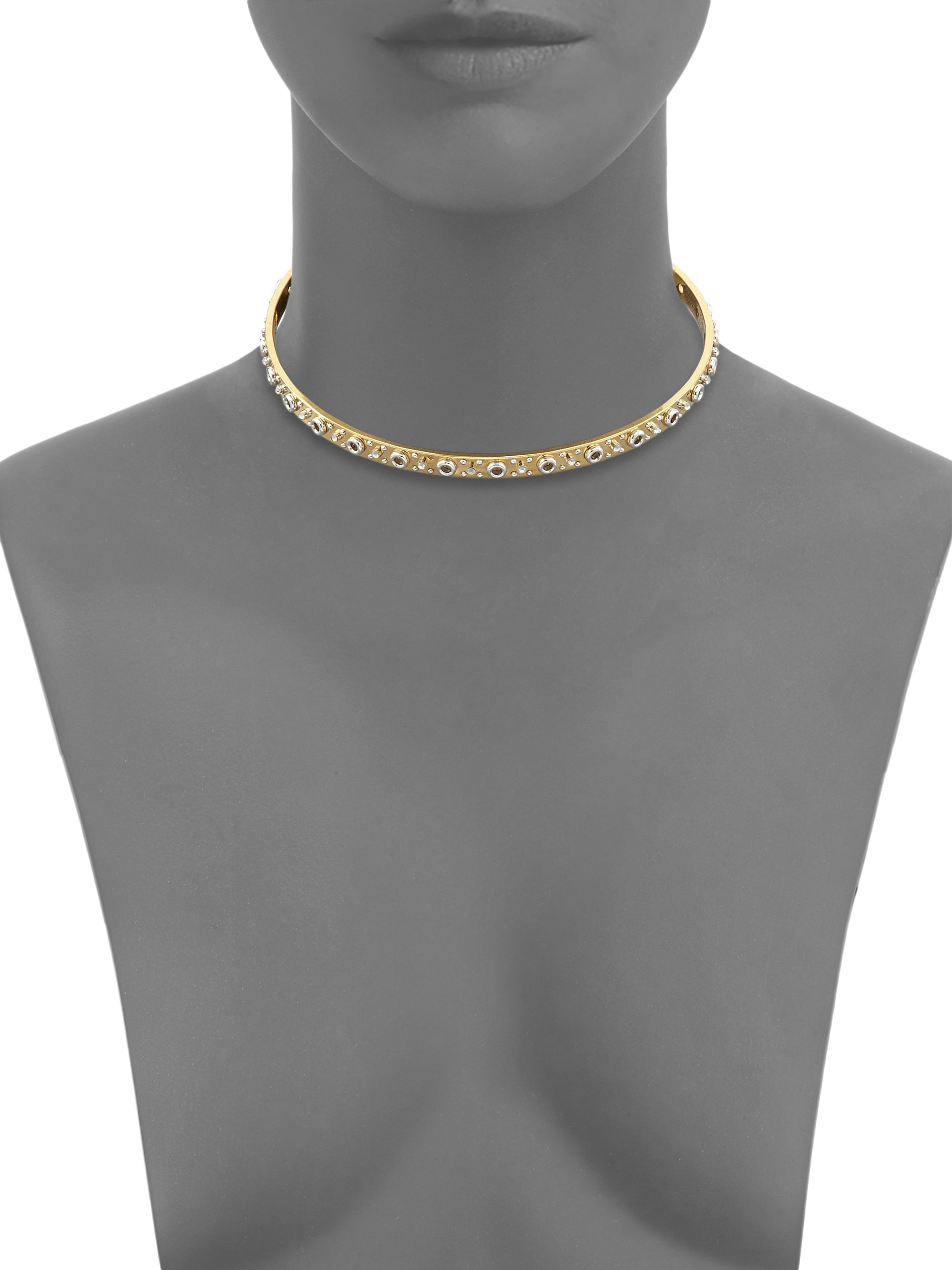 two tone choker necklace