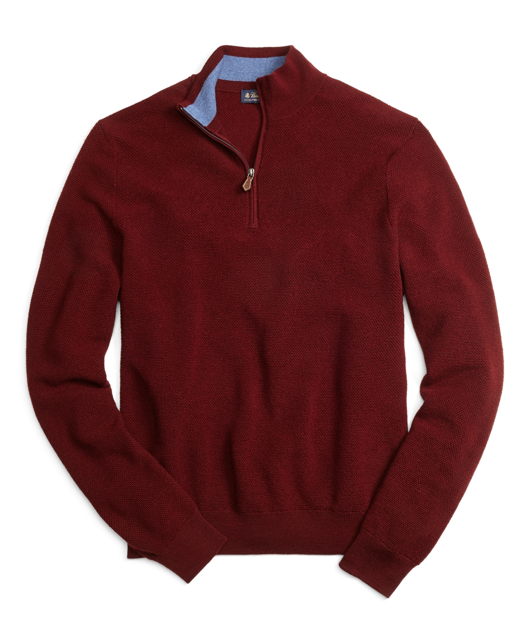 burgundy half zip jumper