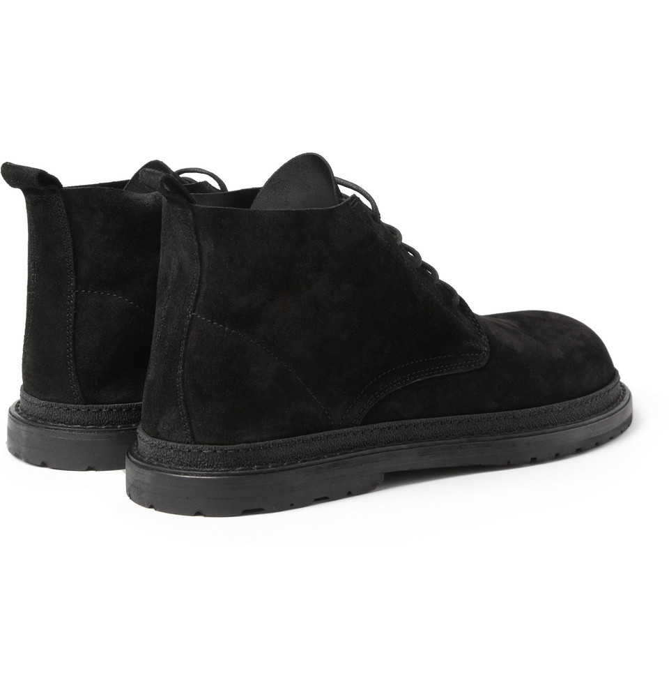 Ann Demeulemeester Black Suede LaceUp Boots for Men Lyst
