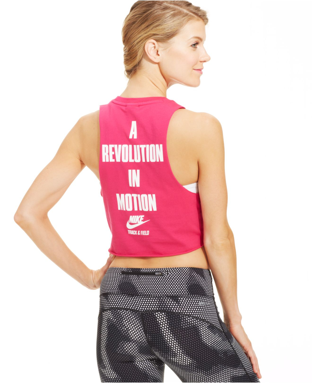 nike track and field crop top