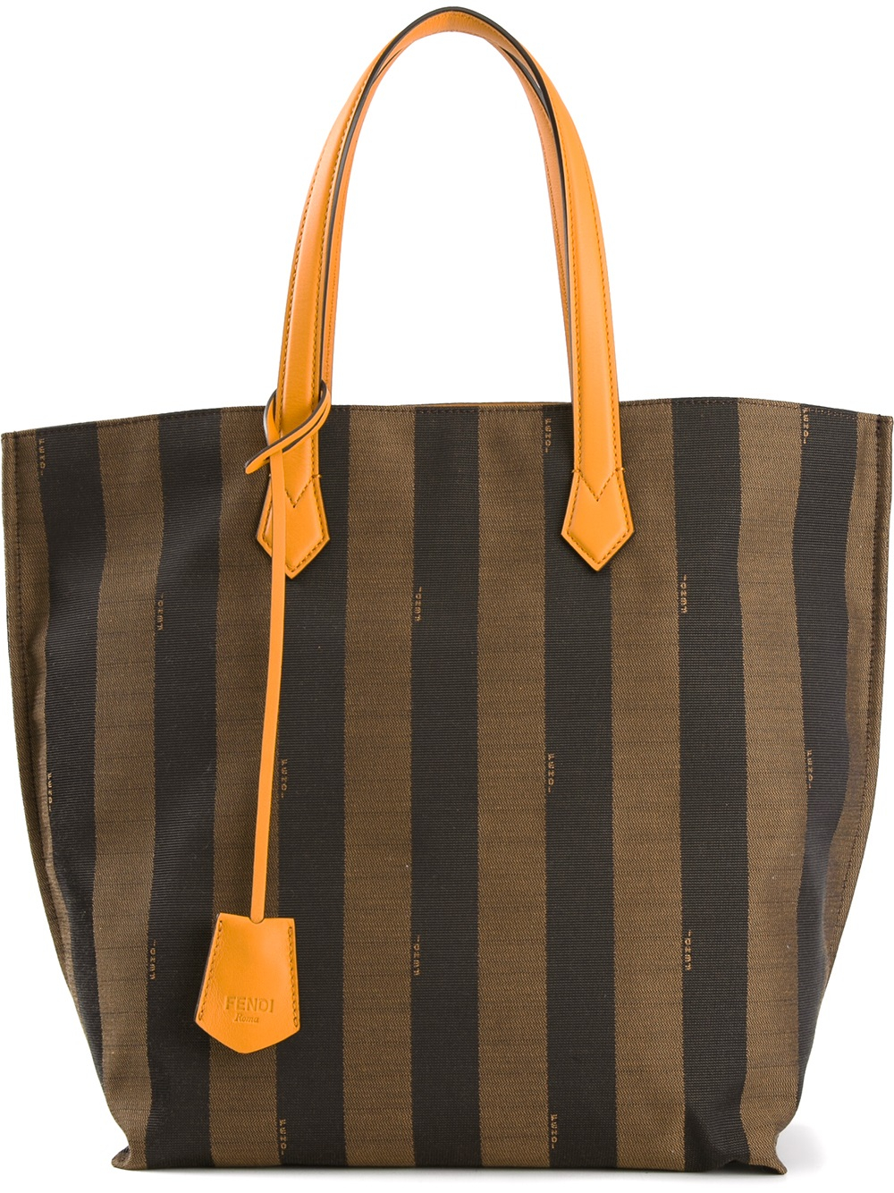 Fendi striped tote online bag