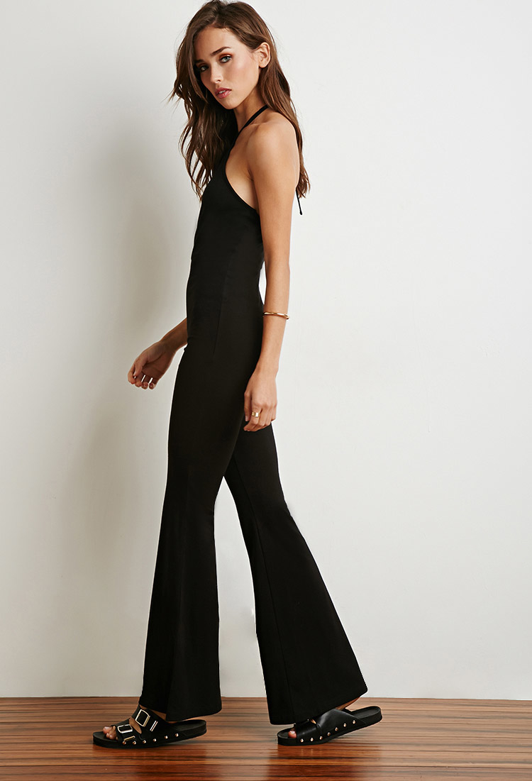 Forever 21 Flared Halter Jumpsuit in 