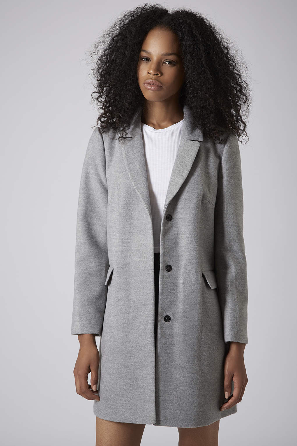 Slim Pocket Detail Coat in Gray (GREY) Lyst