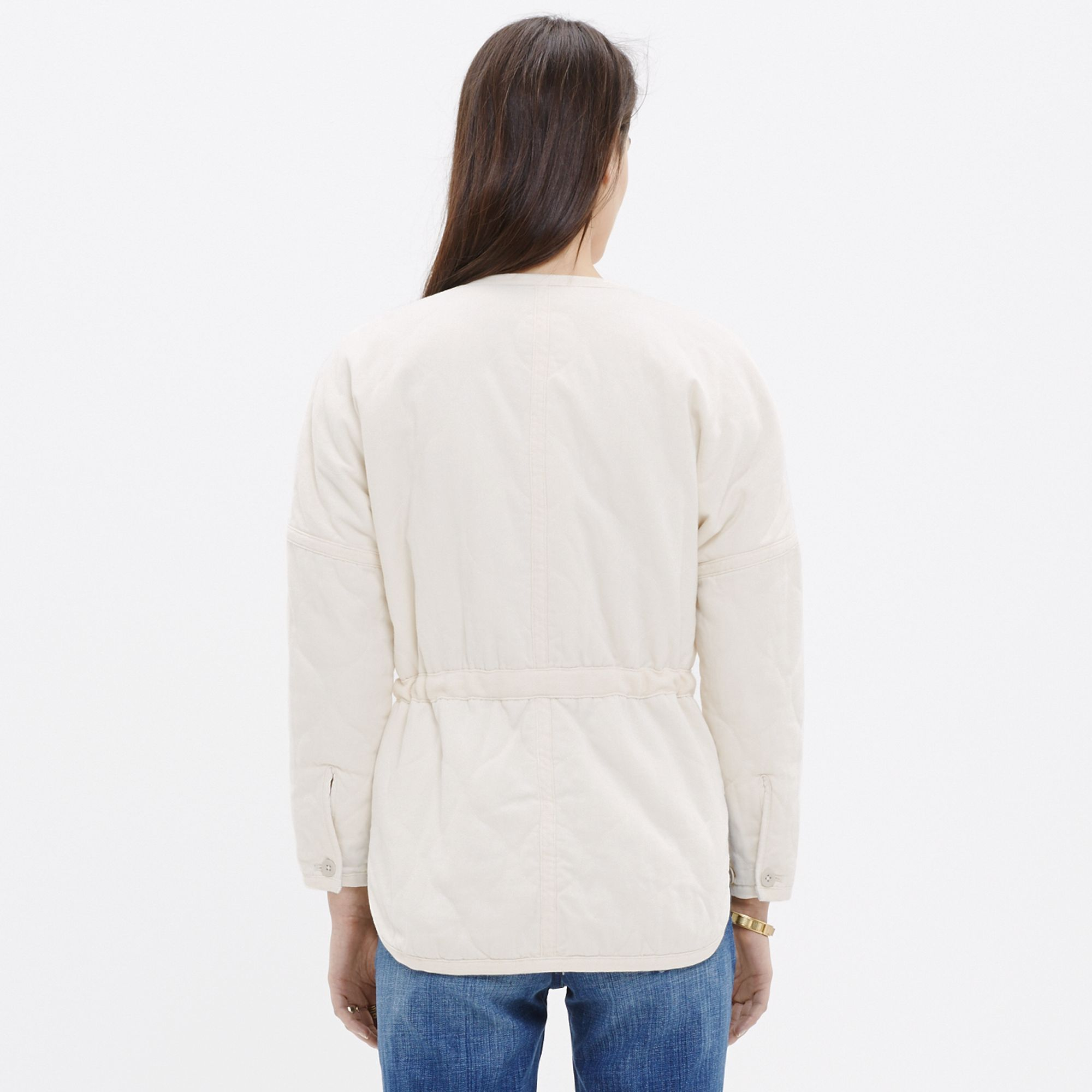 Madewell Quilted Drawstring Jacket in Natural Lyst