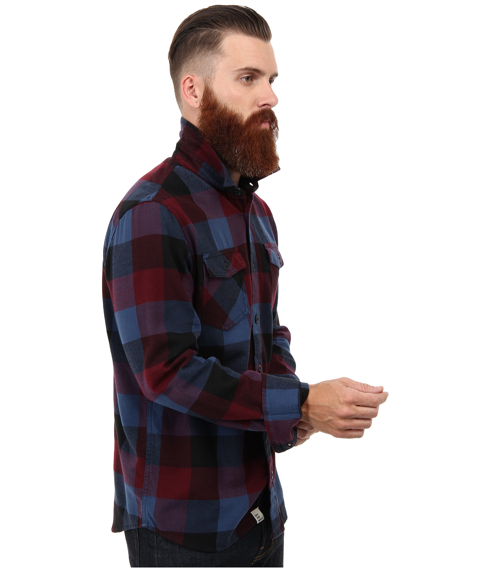 vans black flannel