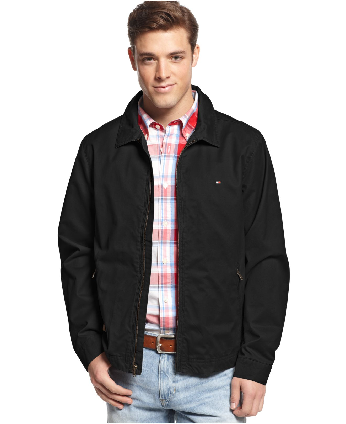 tommy hilfiger black jacket mens