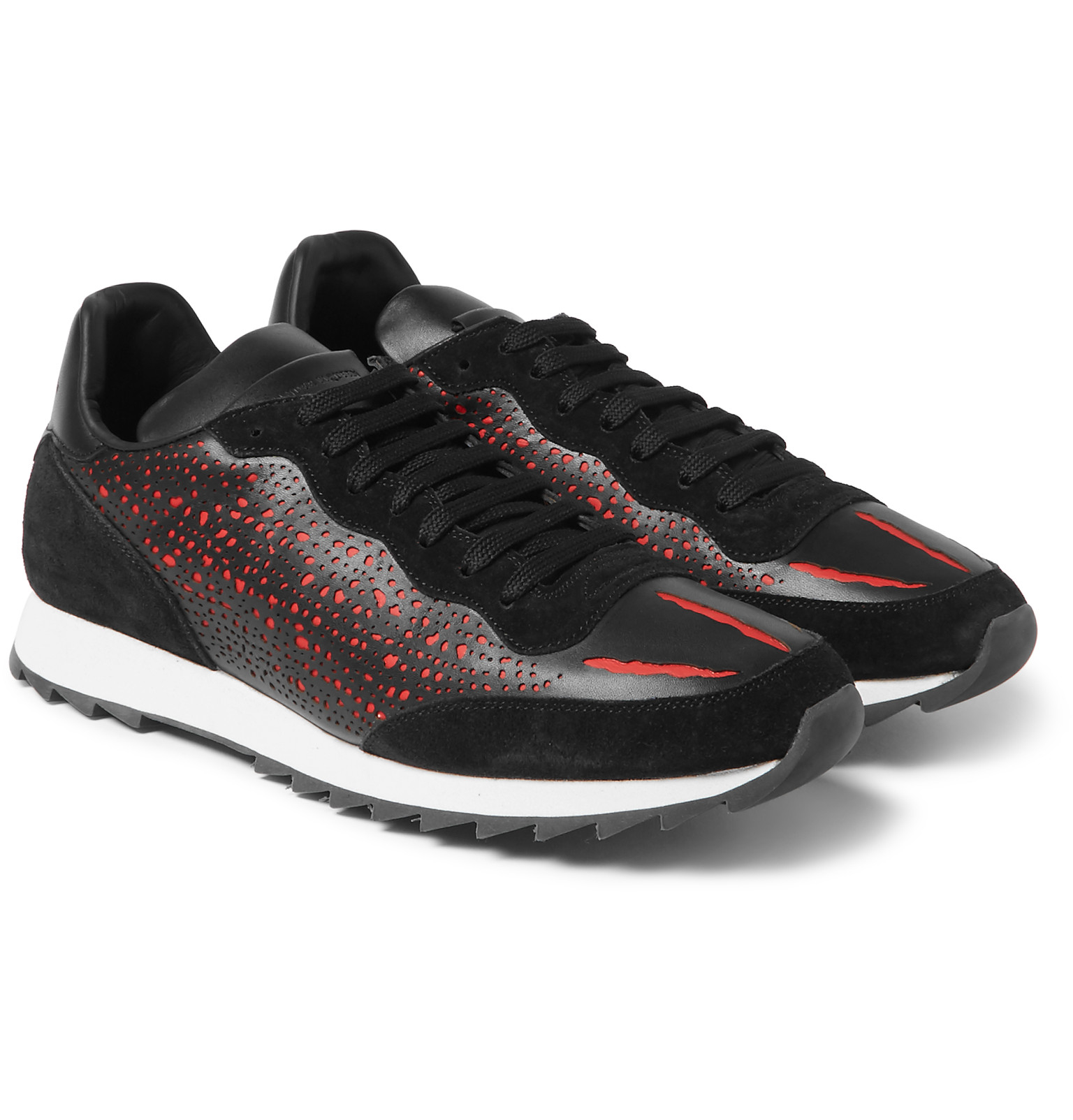 leather alexander mcqueen mens trainers